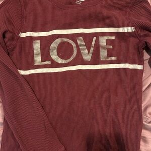 Old Navy Maroon Ribbed Sweater
